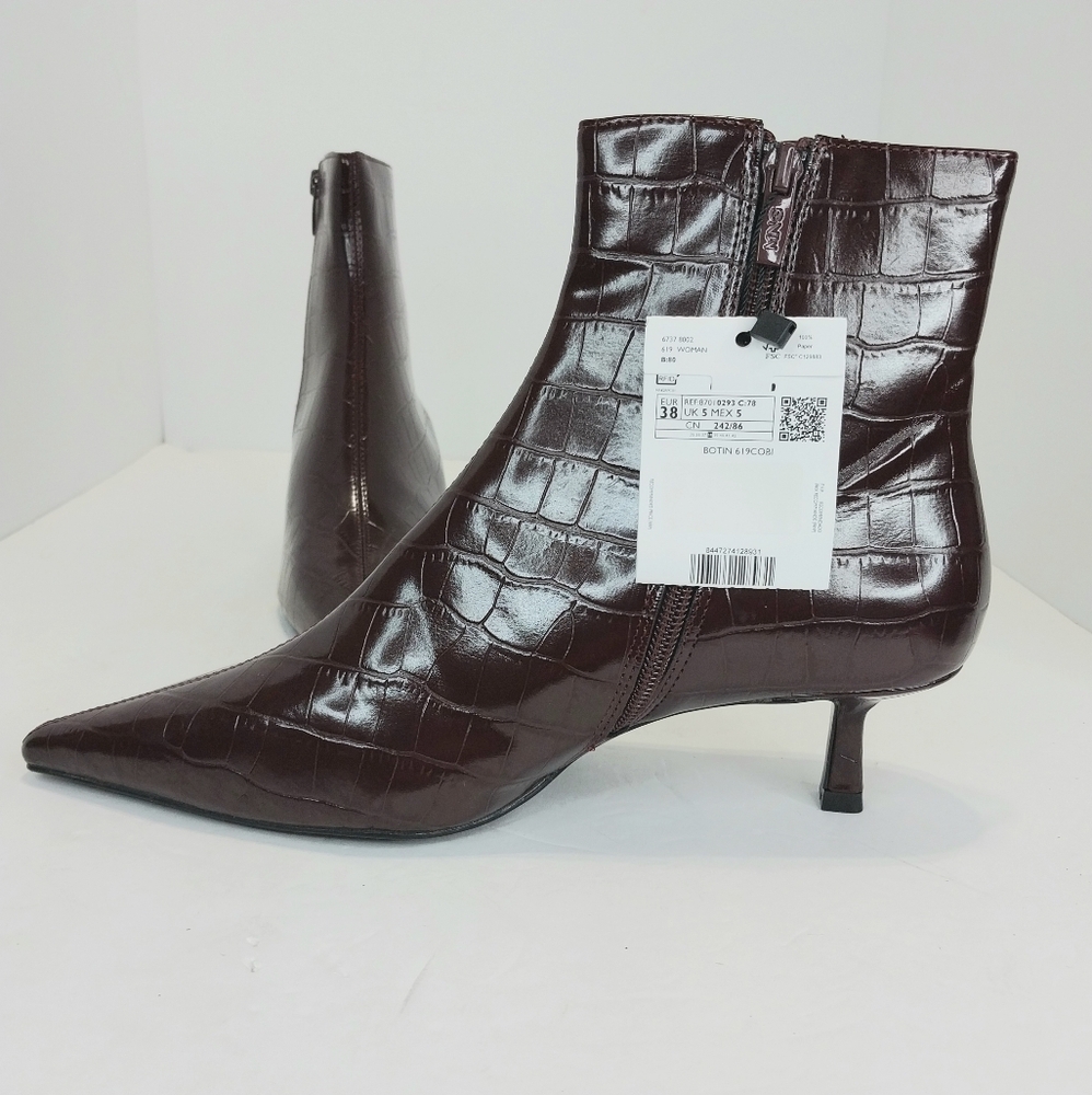 Mango Cobi Kitten Heel Ankle Boots, NWT, Size 38|US 8 - Picture 9 of 12